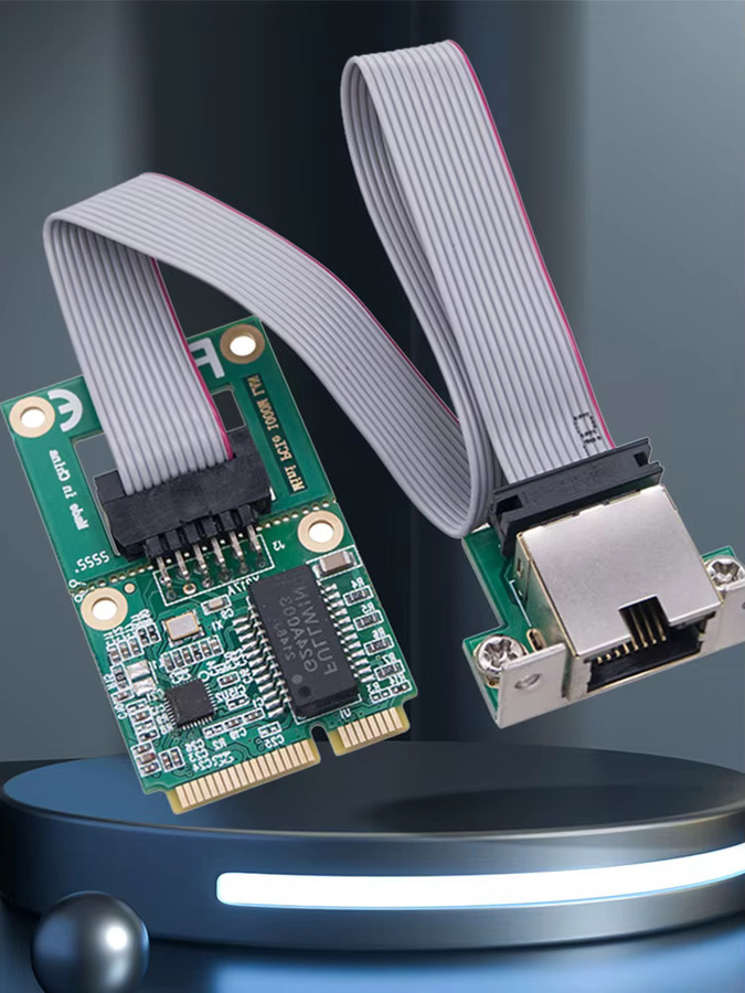 VODOOL Mini PCI Express Gigabit-Ethernet-Adapter mit RJ45-Anschluss, 10/100/1000M LAN-Netzwerkkarte für Desktop-PC, Grün - Bild 6