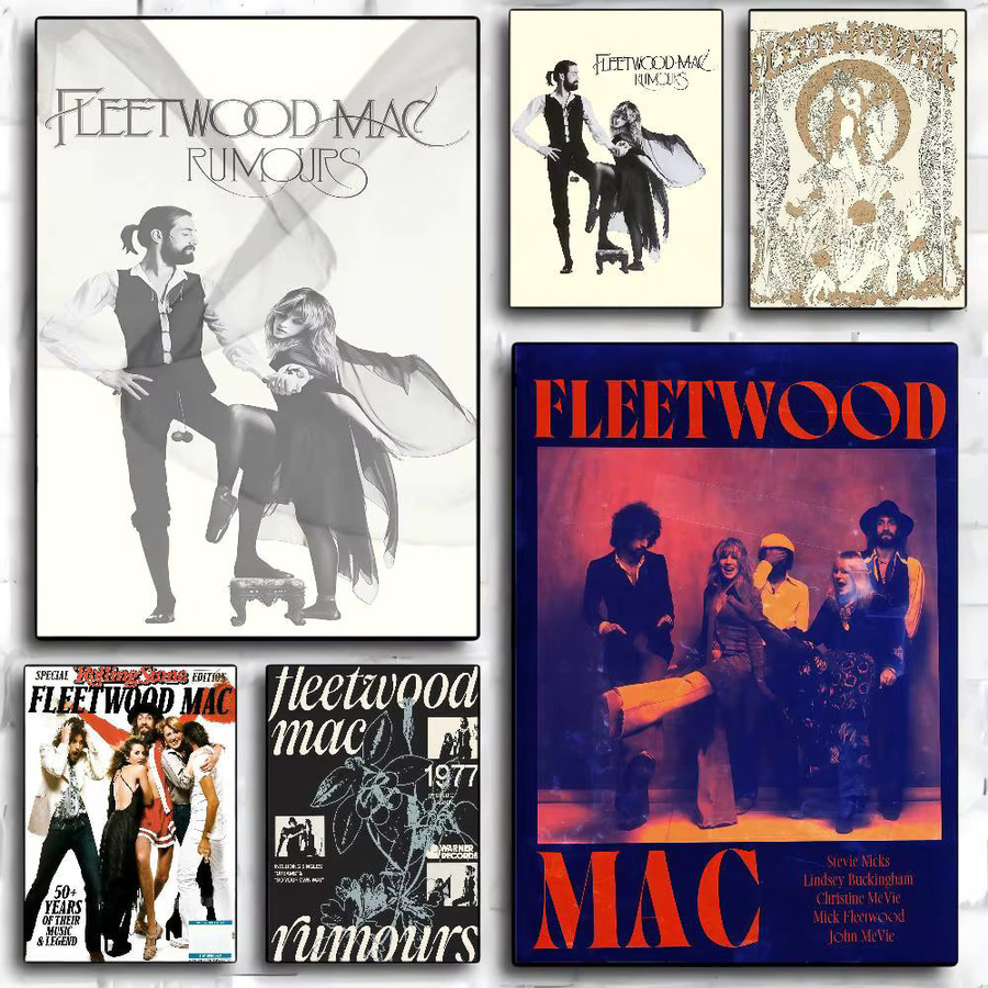 F-Fleetwood Rock Band Mac Vintage Poster aus Papier in Mehrfarbig, Rechteckig, Breite: 15,0 cm, Höhe: 10,0 cm - Bild 2