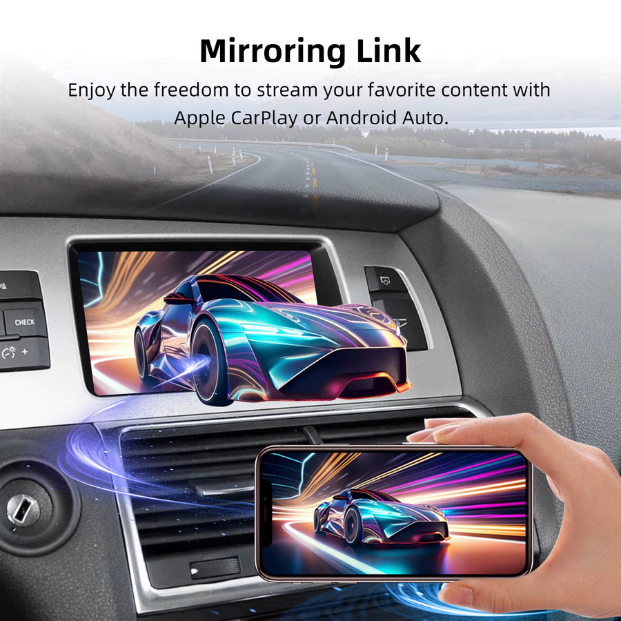 ANYFAR Kabelloses CarPlay und Android Auto Nachrüstkit für Audi A6 und Audi Q7 2009-2015, MMI 3G Decoder-Box mit 6,5 Zoll oder 7 Zoll Bildschirm, Schwarz - Bild 5