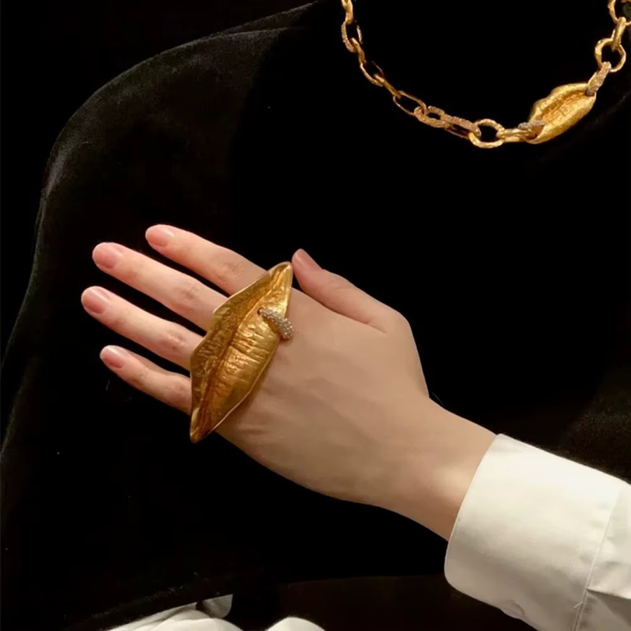 Nunqiao Ring, Lippen, Gold, Zirkonia, Damen - Bild 2