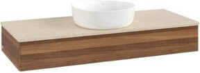 V&B Waschtischunterschrank Antao ohne Frontstruktur in Walnut, B/T/H: 120 x 50 x 19 cm - Bild 1