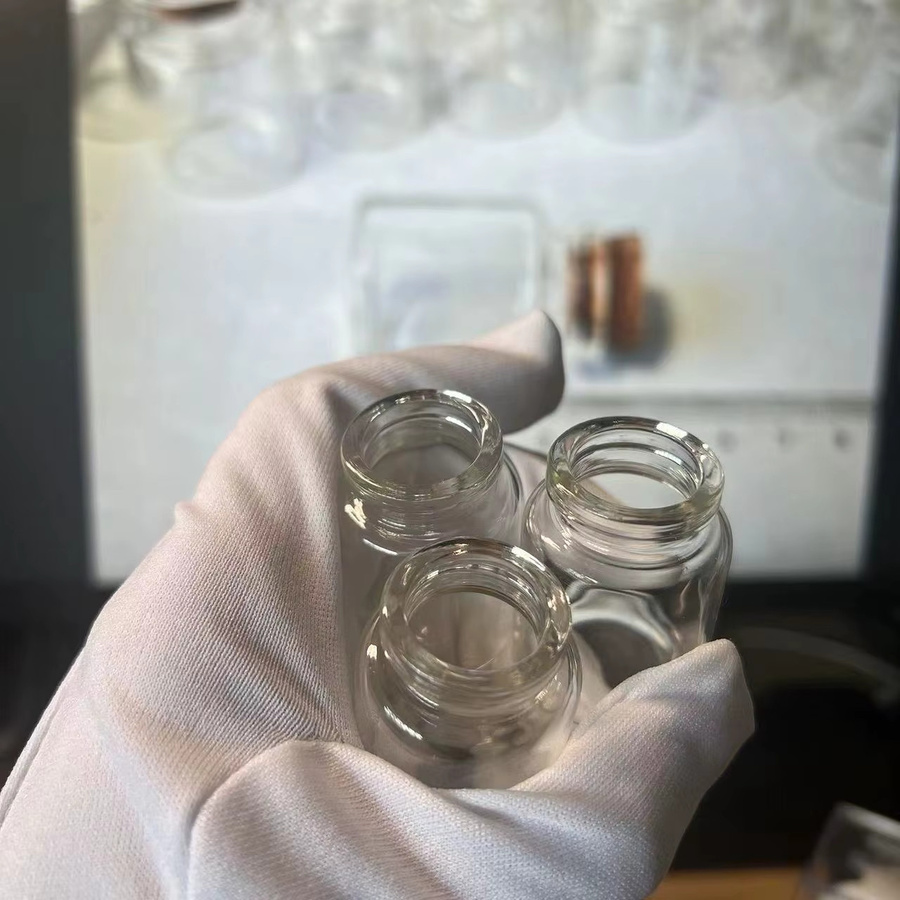 LYGIL Mini-Glasflaschen mit Schnappverschluss und Korkstopfen, transparent, 15 ml, B/H: 3 x 4 cm - Bild 4