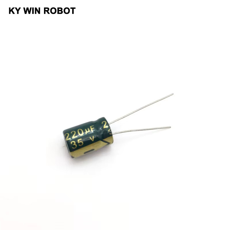20 Stück KY WIN ROBOT Elektrolytkondensatoren 220uF 35V 105C Aluminium-Elektrolytkondensator B: 8 mm, H: 12 mm - Bild 2