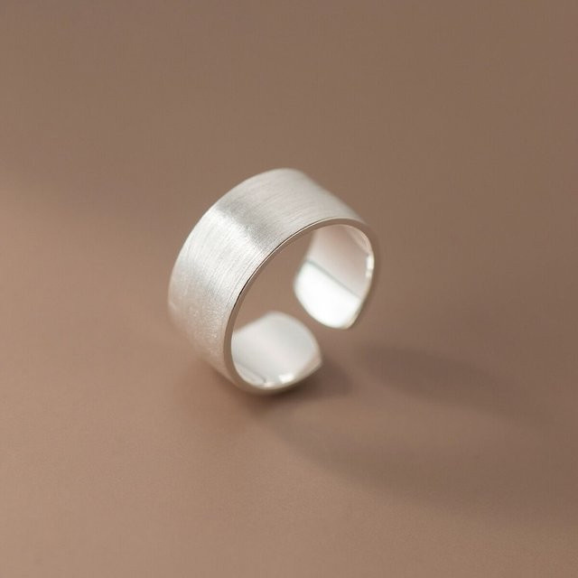Ring 925 Silber, Glatte Breite, Damen - Bild 1