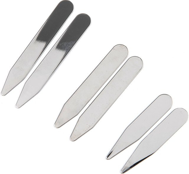 2 Stück Kragenknöpfe Edelstahl, Unisex - Bild 1