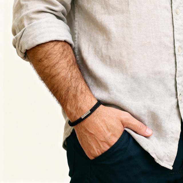 Noter Armband, geflochtene Schnur, Herren - Bild 1