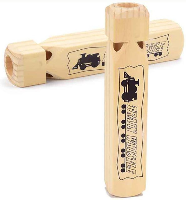 TOMTOP JMS Holz Zug Pfeife 2-teiliges Set pädagogisches Spielzeug - Bild 1