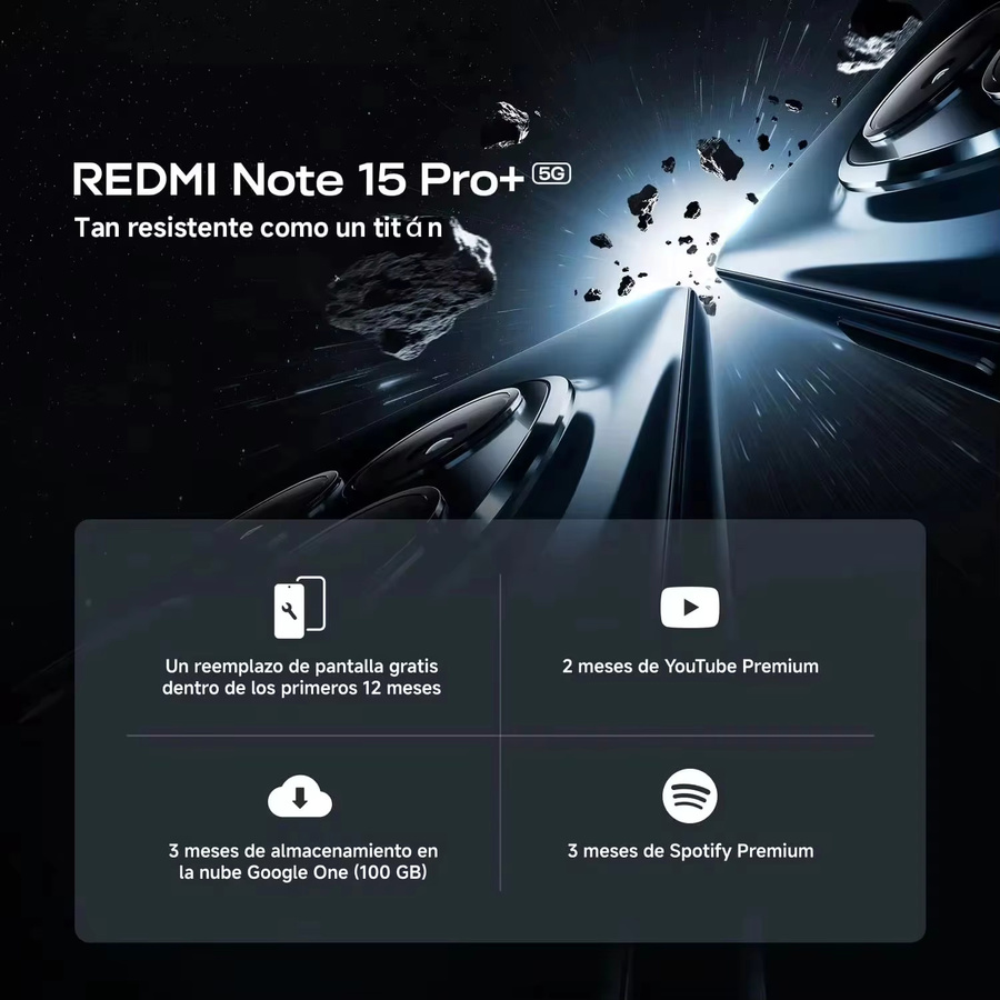 Xiaomi Redmi Note 15 Pro Plus 5G Smartphone mit NFC, 200MP Kamera und 6500mAh Akku, Schwarz - Bild 3