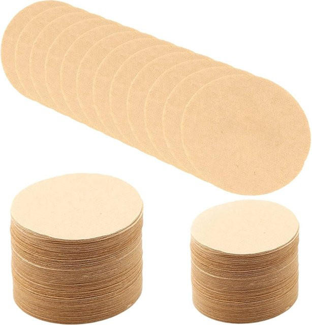 350 Stück runde Kaffeefilter aus Papier für Aeropress Kaffee- und Espressomaschinen in Beige und Braun - Bild 1