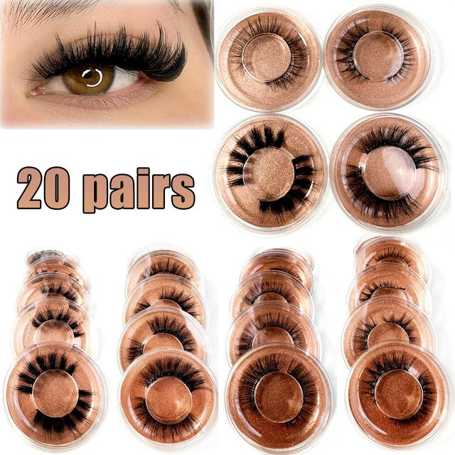 LYBCG Künstliche Wimpern, 20 Paar, Natürlich - Bild 1