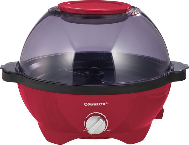 SILVERCREST Popcorn-Maker in Rot und Schwarz mit Aluminium-Kessel und spülmaschinenfesten Teilen - Bild 1
