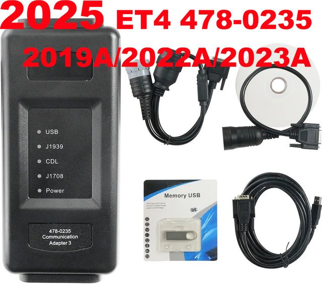 Caterpillar ET4 Kommunikationsadaptergruppe 478-0235 Elektrisches System-Diagnosetool-Kit in Schwarz - Bild 1
