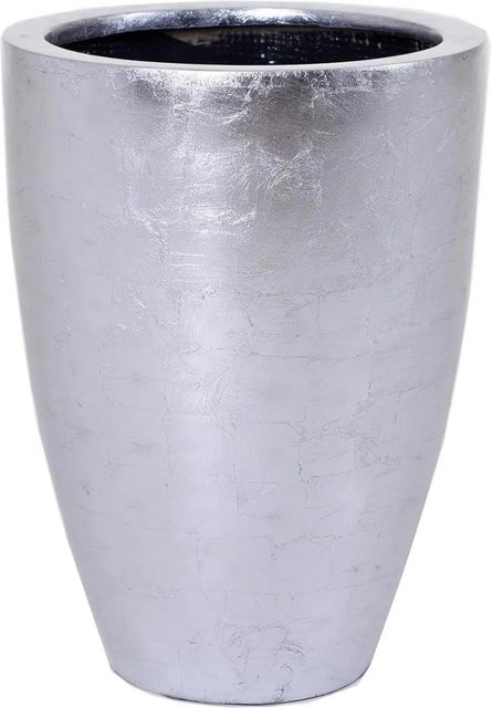 Vivanno Bodenvase Opala in Blattsilber aus Fiberglas, B/T/H: 40 x 40 x 55 cm - Bild 1