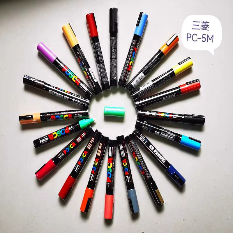 POSCA Marker Pen PC-5M Permanent Stift für Graffiti und Zeichnungen, Strichbreite: 1,8 - 2,5 mm, Farbe: Multicolour/Purple - Bild 3
