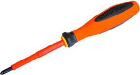 Klein Tools VDE Kreuzschlitz Schraubendreher PH1 80mm Schwarz Orange - Bild 1