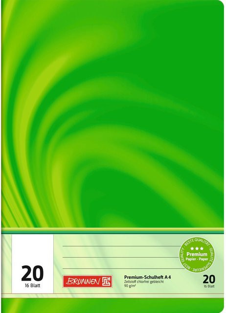 Brunnen Schulheft Vivendi Lineatur 20 A4 Grün - Bild 1