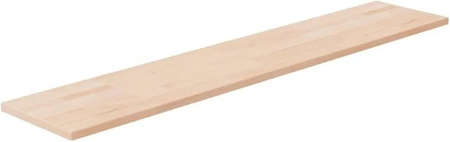 vidaXL Regalboden aus unbehandeltem Massivholz Eiche, Farbe Beige/Braun, B/T/H: 100 x 20 x 1,5 cm - Bild 1
