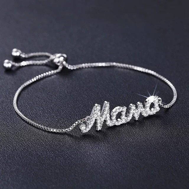 Huitan Buchstaben-Mama-Armband, Silber, Damen - Bild 1