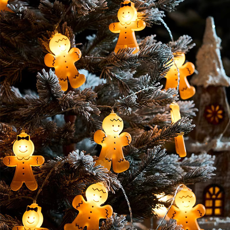 Joy-enlife LED Weihnachts-Lichterkette Lebkuchen-Männer mit 10 warmweißen LEDs, 1,5 m Länge - Bild 5