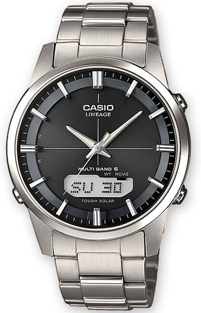 CASIO Armbanduhr, Solar, Titan, Analog-Digital, 40 mm, Herren - Bild 1