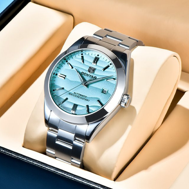 BENYAR Automatikuhr, Edelstahl, 40 mm, Herren, Blau, 30 ATM - Bild 1