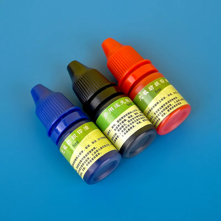 DIY Textilstempel Nachfülltinte für Stoff und Kleidung, 10 ml, Mehrfarbig - Bild 2