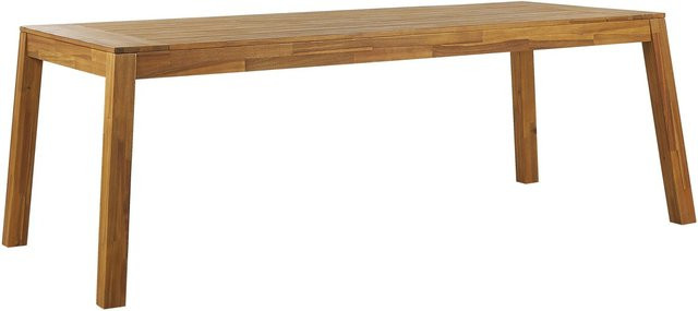 Beliani Gartentisch LIVORNO aus Akazienholz in hellem Braun, B/T/H: 210 x 90 x 77 cm - Bild 1