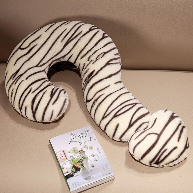 Yiran toy Fragezeichen Plüsch Nackenstützkissen in Bunt und Weiß, Höhe: 65 cm - Bild 1