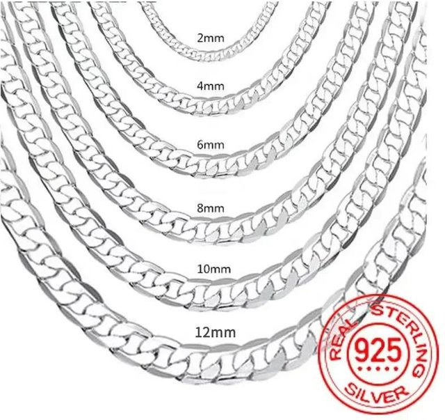 WEIQI123 Halskette 925 Silber, 75 cm, Unisex - Bild 1