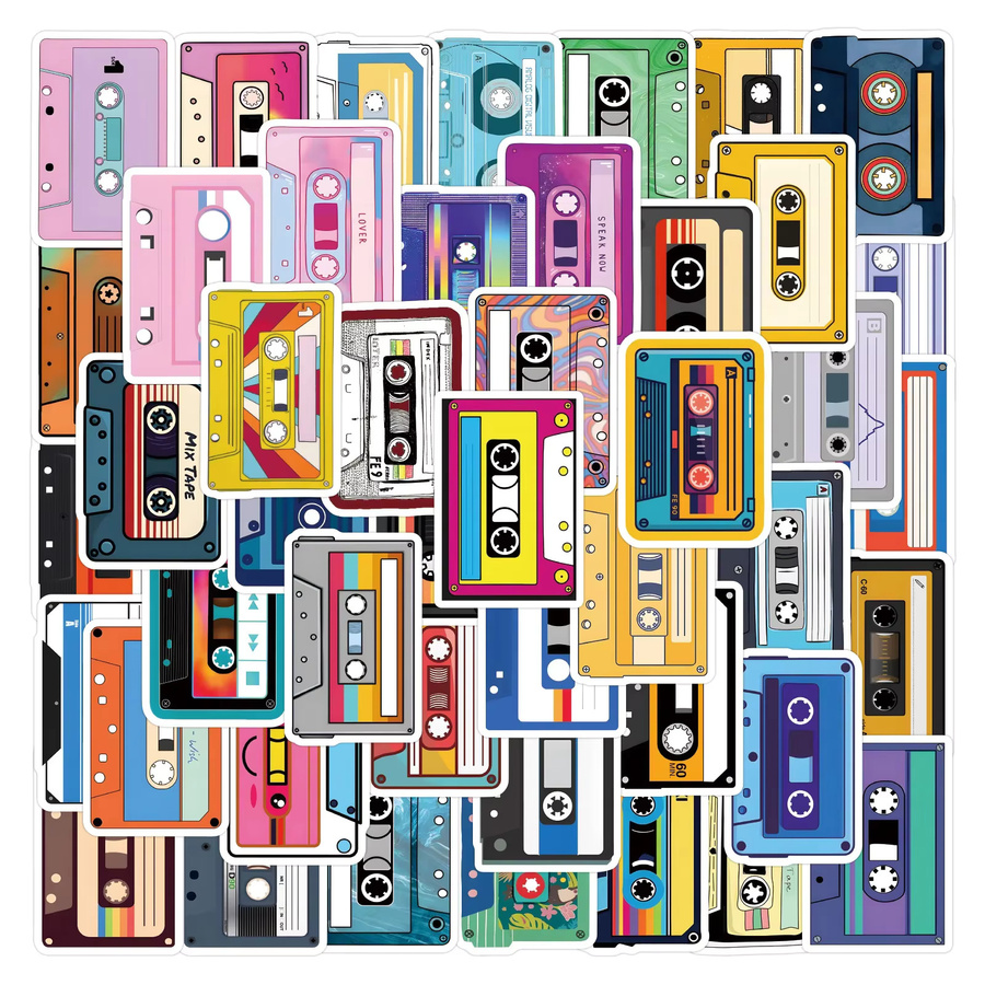 GOGOTU Musik Bänder Cartoon Aufkleber, 50-teiliges Set - Bild 4