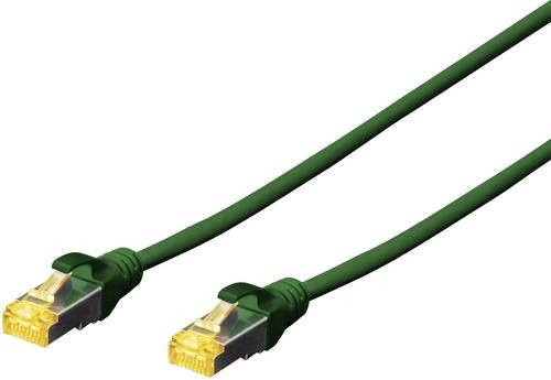 DIGITUS Patchkabel CAT 6A S/FTP in Grün/Gelb/Transparent, Länge: 7,0 m - Bild 1