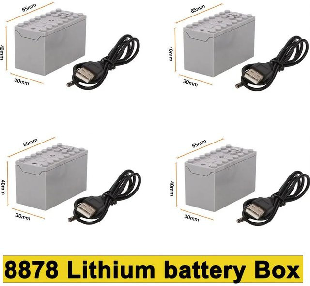 Stemedu Wiederaufladbare Lithium-Batterie Box in Grau für MOC Baustein-Modelle und Spielzeug-Zubehör - Bild 1