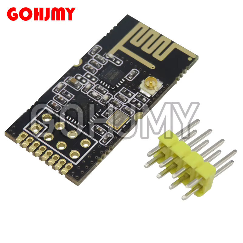 GOHJMY NRF24L01+PA+LNA Funkmodul GT-24 2,4G SMD drahtloses Modul mit Antenne in Schwarz - Bild 2