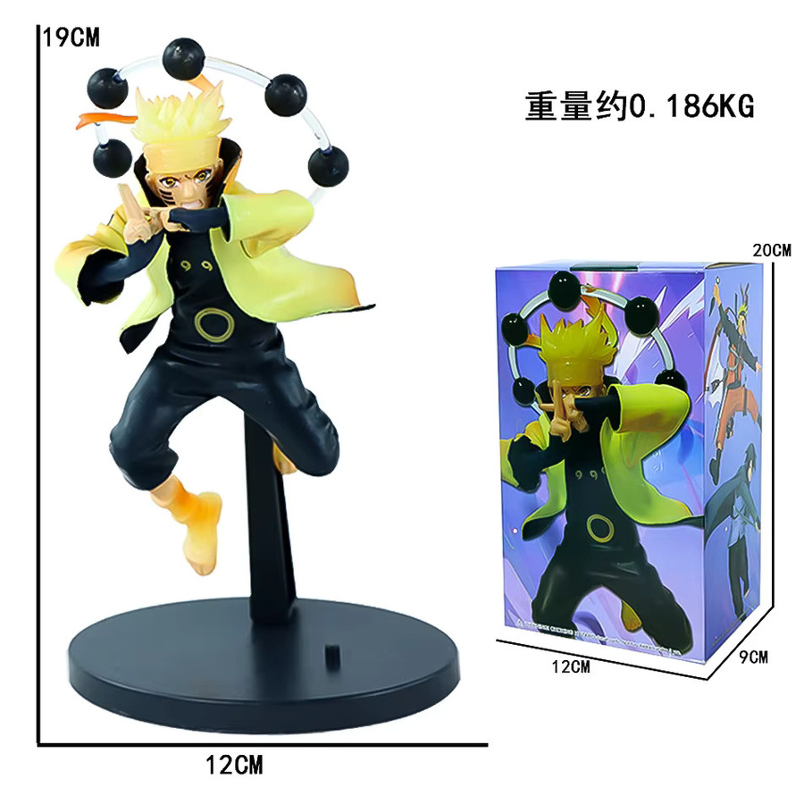 Bandai Naruto Uchiha Sasuke/Uzumaki Naruto Figur, Action Sammlermodell, 19cm - Bild 3