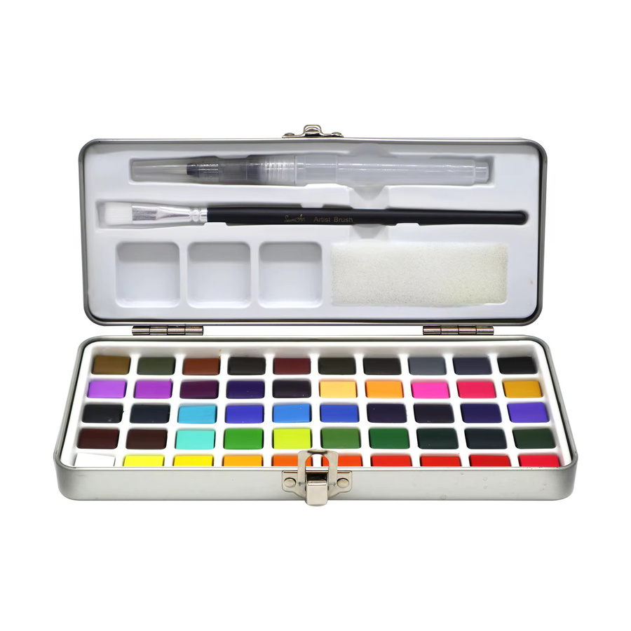 SeamiArt Aquarell Malset mit 50 soliden Farben für Künstler und Profis, Mehrfarbig - Bild 3