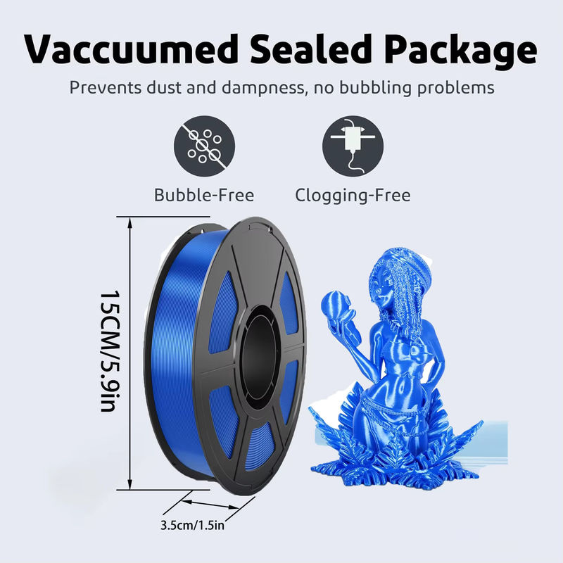 3D Maliang PLA+ Seiden-Filament für FDM-3D-Drucker, 1,75 mm, Blau, 250 g - Bild 2