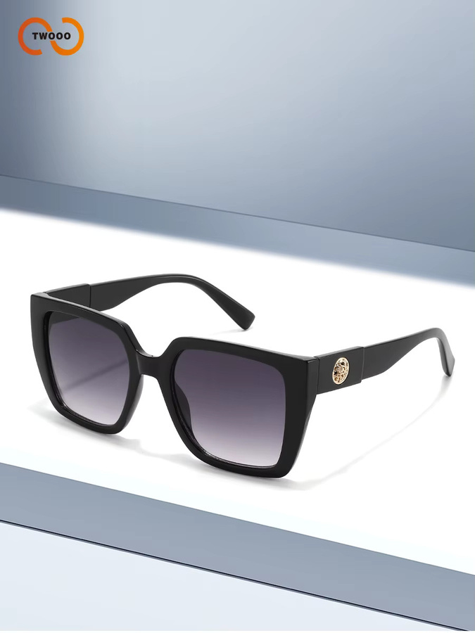 TWOOO Sonnenbrille, quadratisch, Vollrand, Kunststoff, Damen, gold, black - Bild 2