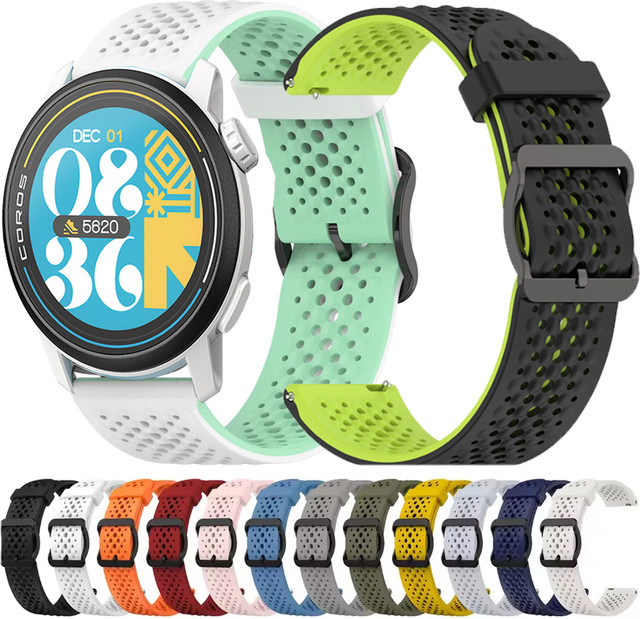 COROS Uhrenarmband Silikon, Unisex, 20 mm, 22 mm - Bild 1