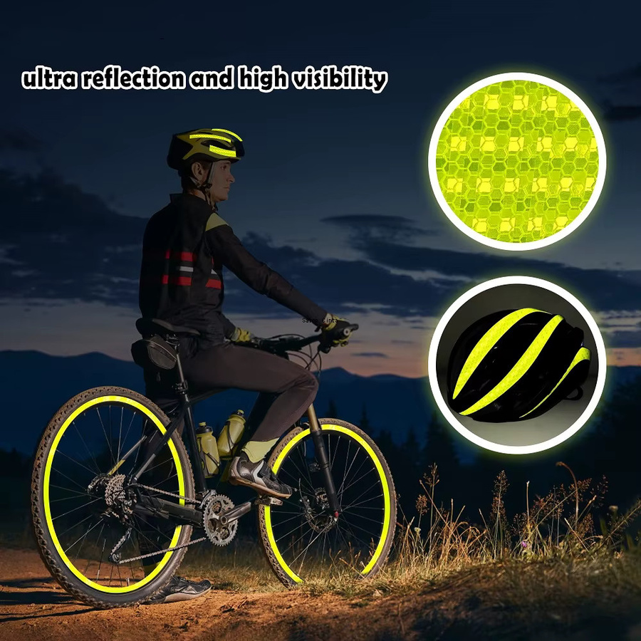 Reflektierendes Sicherheitsklebeband Satop Cinta in Gelb, wasserdicht für Fahrrad, Helm und Anhänger, Breite: 5 cm, Länge: 25 m - Bild 4