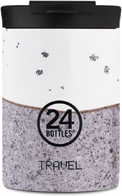 24Bottles Travel Tumbler Grand 350ml Wabi in Grau und Weiß aus Edelstahl - Bild 1