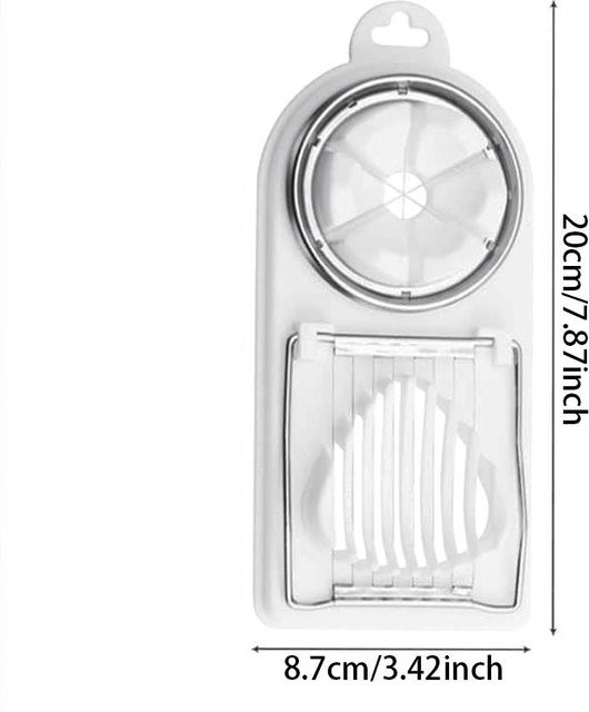 Yiran bag 2-in-1 Eierschneider mit Edelstahl-Draht und weißer PP-Basis zum Aufhängen - Bild 1