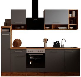 Respekta Küchenblock Hilde in Grau und Wildeiche Nachbildung, H x B x T: 205 x 250 x 60 cm - Bild 3