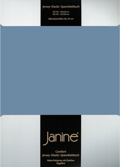 Janine Spannbetttuch Elastic Jersey aus Baumwolle in Blau - Bild 1