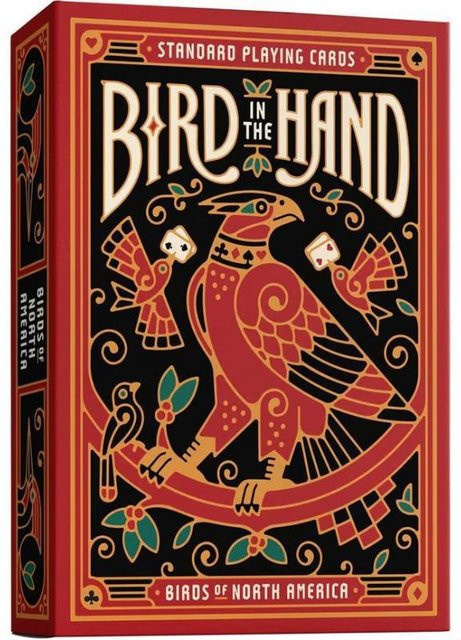 Spielkarten mit Vogel in der Hand-Thema, Kunstdeck, 54 Stück, ab 14 Jahre - Bild 1