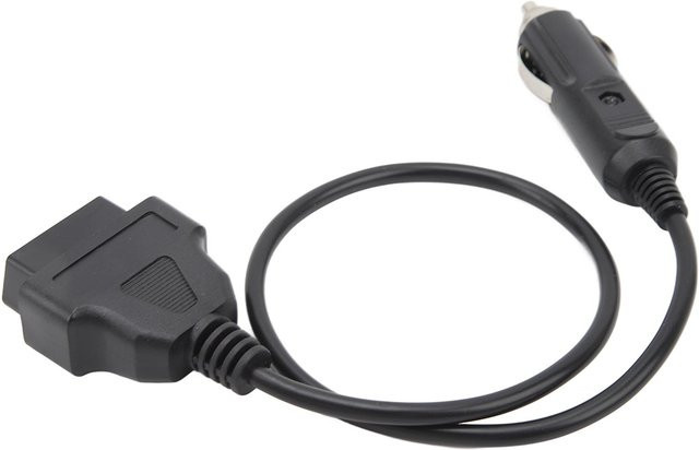 TOMTOP OBD2 Fahrzeug-ECU Notstromkabel 12V mit Zigarettenanzünder von Auto zu OBD Buchse in Schwarz - Bild 1