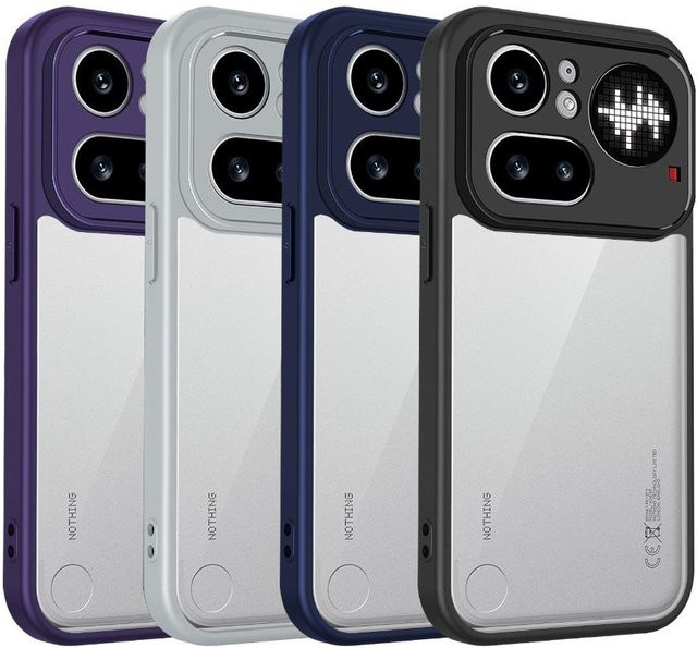 Transparente Silikon-Hartschale für Nothing Phone 4A Pro mit matter Rückseite und Stoßschutz - Bild 1