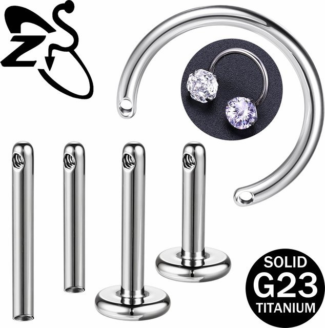 ZS Piercing Ringe, Titan, Silber, Damen - Bild 1