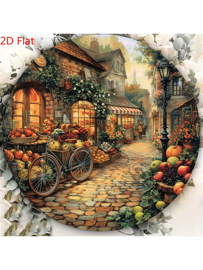 One Slate Lane Good Times Vintage-Wandbehang in Multicolour, B/H: 20,32 x 20,32 cm, abstrakter bemalter Stil - Bild 6