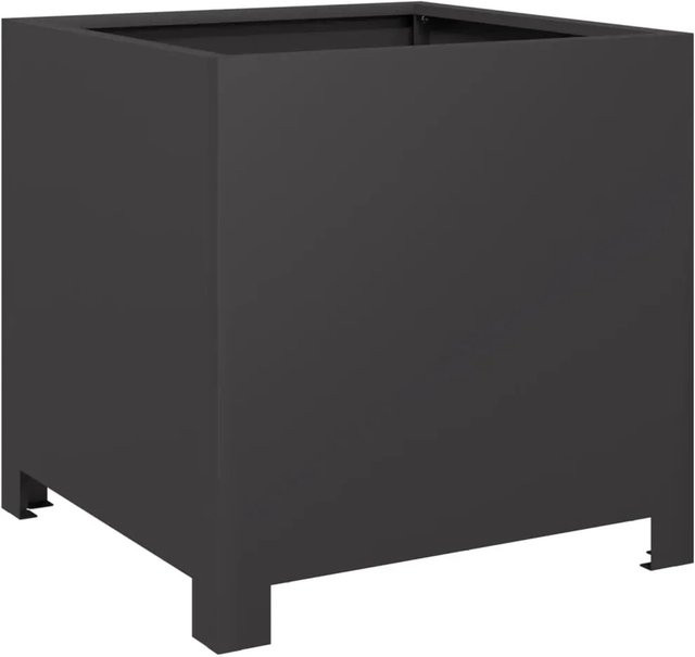 vidaXL Pflanzkübel aus Stahl in Schwarz B/T/H: 40 x 40 x 40 cm - Bild 1
