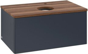 V&B Waschtischunterschrank Antao ohne Frontstruktur mit Beleuchtung, Farbe: Walnuss, B/T/H: 80 x 36 x 50 cm - Bild 1
